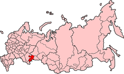 Tjeljabinsk oblasts placering i Rusland