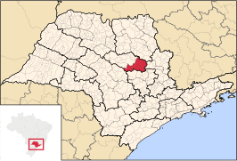 Ligging van de Braziliaanse microregio São Carlos in São Paulo