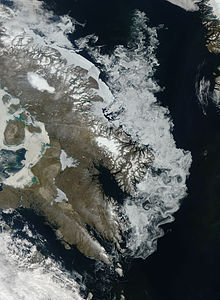 Satellitenbild der Eiskappe