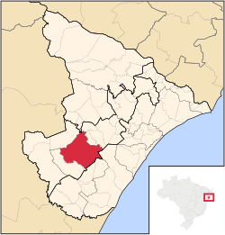 Localização de Lagarto em Sergipe