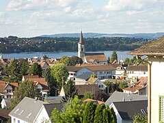 Aussicht mit evangelischer Kirche