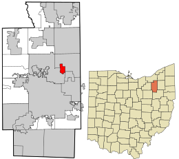 Location in Summit County and the state of Ohio.