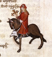 The Pardoner, from the Ellesmere Chaucer The Pardoner - Ellesmere Chaucer.jpg