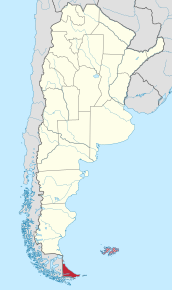 Poziția localității Provincia Tierra del Fuego