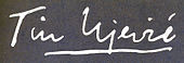 signature de Tin Ujević