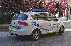 A police car (Seat) of the city of Granada loc...