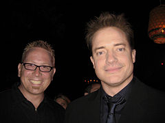 Van Vandegrift a Brendan Fraser na premiéře