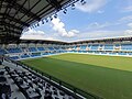 View on the northern stand from the main stand of stadium