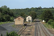 Vue générale de la gare en direction de Clermont-Ferrand.