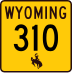 Wyoming Highway 310 marker