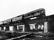 De trein van Henry Flagler met zijn privé-rijtuig Rambler op de terugweg vanuit Key West