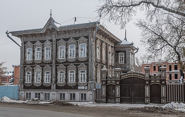 894. Дом с воротами в Татарской слободе, Томск Автор — Алексей Задонский