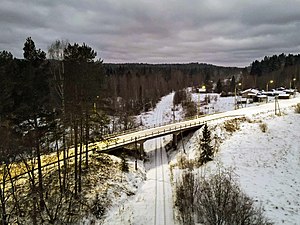 Харлу, путепровод через железную дорогу