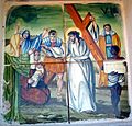 Estación VIII del Viacrucis de Puebla de San Miguel (Valencia): Jesús consuela a las hijas de Jerusalén.