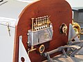 Spyker 60 HP: dashboard and pedals (detail). Louwman Museum, The Hague, Netherlands