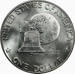 1975/1976 Bicentennial Commemorative coin (reverse) 1976S Type1 Eisenhower Reverse.jpg