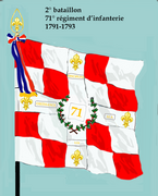 Drapeau du 2e bataillon du 71e régiment d'infanterie de ligne de 1791 à 1793