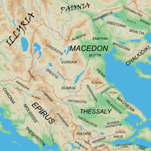 Map showing the regions of ancient Epirus and Macedon Ancient Regions Epirus and Macedon.png