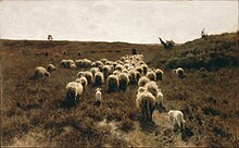 The Return of the Flock at Laren by Anton Mauve. Anton Mauve - The Return of the Flock, Laren - Google Art Project.jpg
