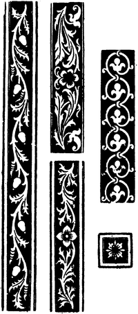 Illustration of floral patterns.