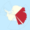 Carte de la revendication australienne en Antarctique.