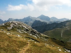 Pohoří Bioć při pohledu ze severu