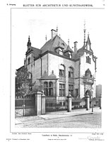 Landhaus in Halle, Händelstraße 16, Architekt: Hans Grisebach, Berlin, erbaut 1895/1896