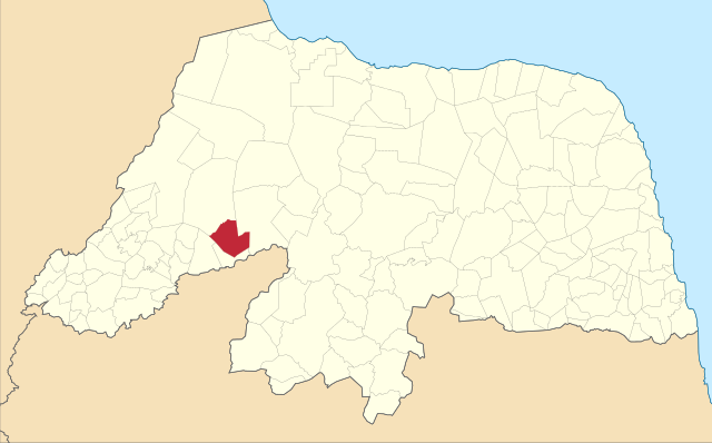 Localização de Janduís no Rio Grande do Norte