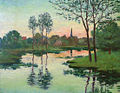 Sunset on the river, um 1890