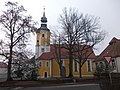 Dorfkirche Breitingen: Kirche (mit Ausstattung) und Denkmal für die Gefallenen des Ersten Weltkrieges auf dem Kirchhof