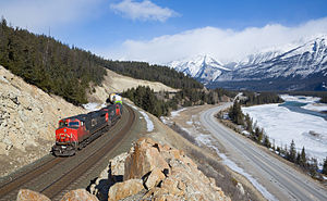 Canadian National Railway in Alberta, Canada, in 2015