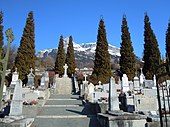 Vue du cimetière de Passy au chef-lieu