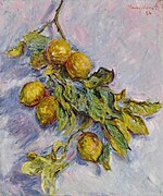 "Citrons sur une branche" (1884) de Claude Monet (W 888)