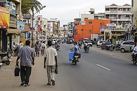 City street scene in Namakkal, Tamil Nadu