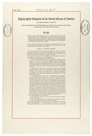 Civil Rights Act of 1964 as it pertains to human resources departments.