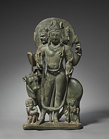 Schist statue of Shiva Mahadeva, Northern India, Kashmir, 8th century. Cleveland Museum of Art. Clevelandart 1989.369.jpg
