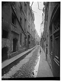 La rue Suger en 1900, par Eugène Atget.