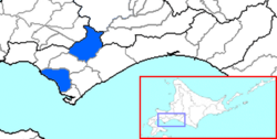 Vị trí của Date ở Hokkaidō (Iburi)