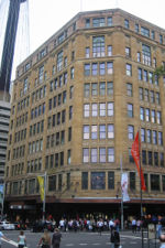 David Jones department store building on the corner of Elizabeth Street and Market Street in Sydney.