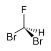 Strukturformel von Dibromfluormethan