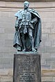 King Edward VII statue, unveiled by George V in 1922, outside the Holyrood Palace in Edinburgh, Scotland. June 2012.