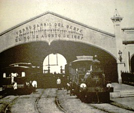 Estación del Parque, in Plaza Lavalle. Hier werd later het Teatro Colón gebouwd.