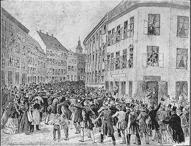 Manifestation à Copenhague le 21 mars 1848