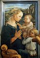 Fra Filippo Lippi, Madonna with the Child and two Angels. 1465. Tempera on wood. Galleria degli Uffizi, Florence.