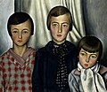 Les Trois Enfants" Oil on canvas, c. 1920s