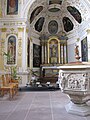 Saint Ignatius chapel with baptismal font