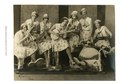 Franki Stott and Her Gay Collegians at the opening of their season at the Merri Dance Palais in North Fitzroy, 31 March 1930. The group includes: Grace Funston (trumpet), Stella Funston (saxophone), Franki Stott (banjo), Pat Robinson (piano) and Dora Lightfoot (drums).