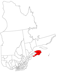 Gaspésie–Îles-de-la-Madeleine – Mappa