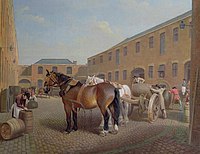 "Loading the Drays at Whitbread Brewery,"