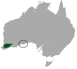 Mapa de distribución de Sminthopsis gilberti